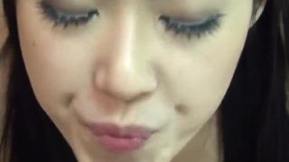 Cute Jap gives perfect blowjob