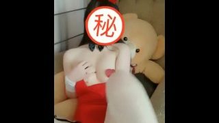 （同城炮友fkpp.cc）白丝网袜红色兔女郎自拍自慰x