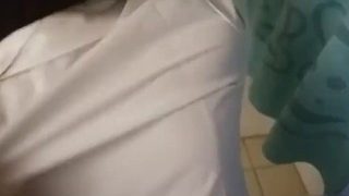 下班回家后在阳台和物业美女做爱2次