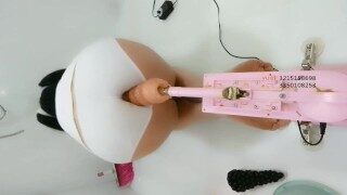 隔着胖次插入棒棒肛交296