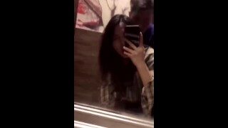香港性感的校花女神和男友酒店浴室镜子前站着后入中出小骚货边被擀边录像