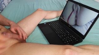 He watched porn and sperm flowed out of him.