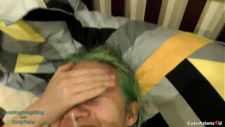 POV Asian Sucks and Loves CUM on Her Face