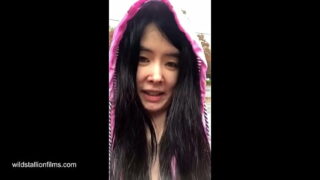 Chinese Teen stars in Bollywood Spectacular and then flashes big breasts outdoors in the rain