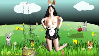 Chinese Teen is a sexy Easter Bunny